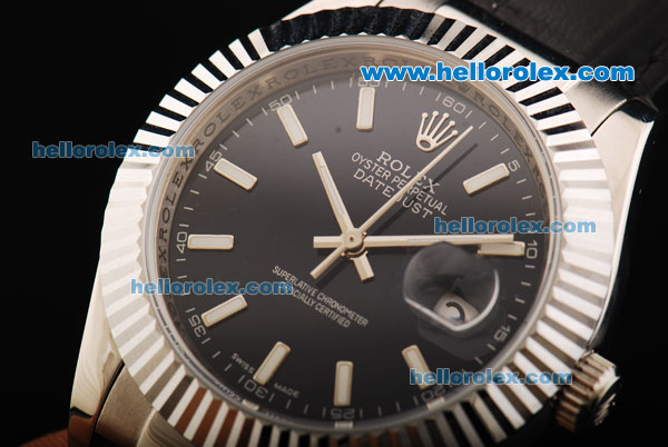Rolex Datejust Working Chronograph Automatic Movement with Black Dial - Click Image to Close